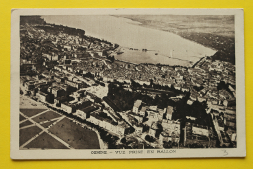 Ansichtskarte AK Genf / Liftbild vom Ballon aus / 191920-1930er Jahre / Straßen – Gebäude – Stadt